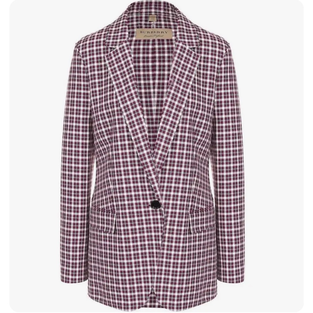 NWT Burberry Burgundy Blazer size 4 US - Picture 1 of 12